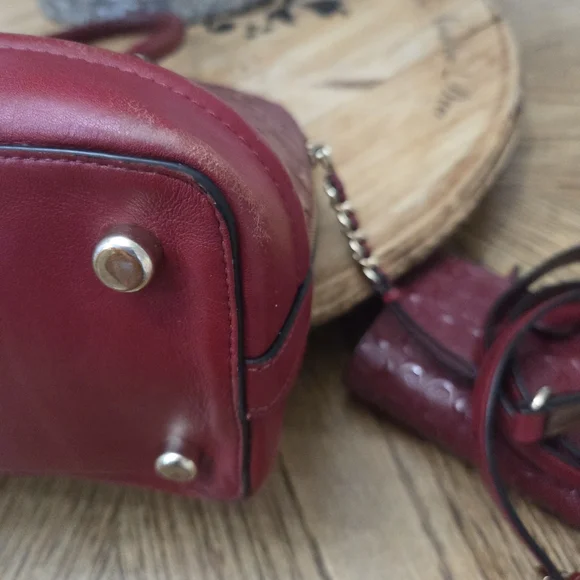 Coach Red Handbag and Wallet Set - Picture 8 of 11